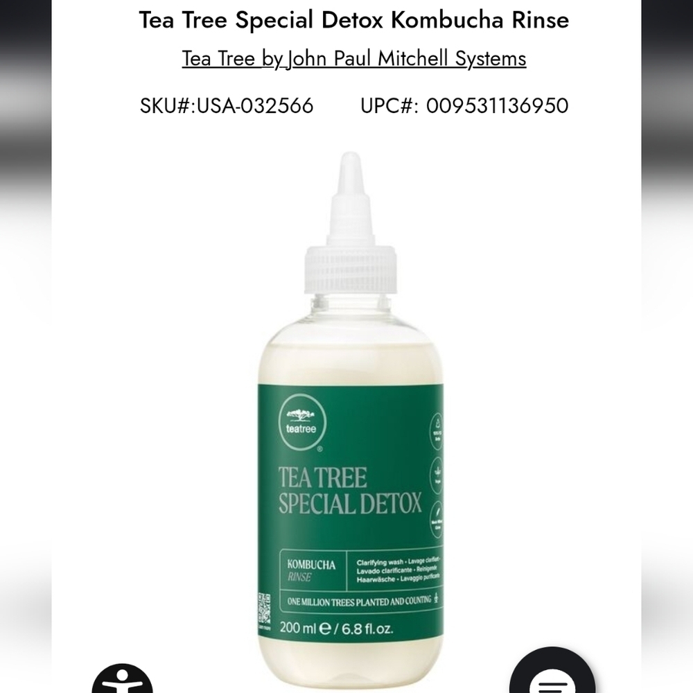 Paul Mitchell Tea Tree Special Detox Kombucha Rinse - Green and White